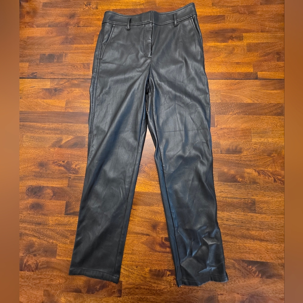 LOFT Black Faux Leather‎ Pants NwT SIZE 2